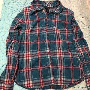 Blue and Red Flannel Shirt